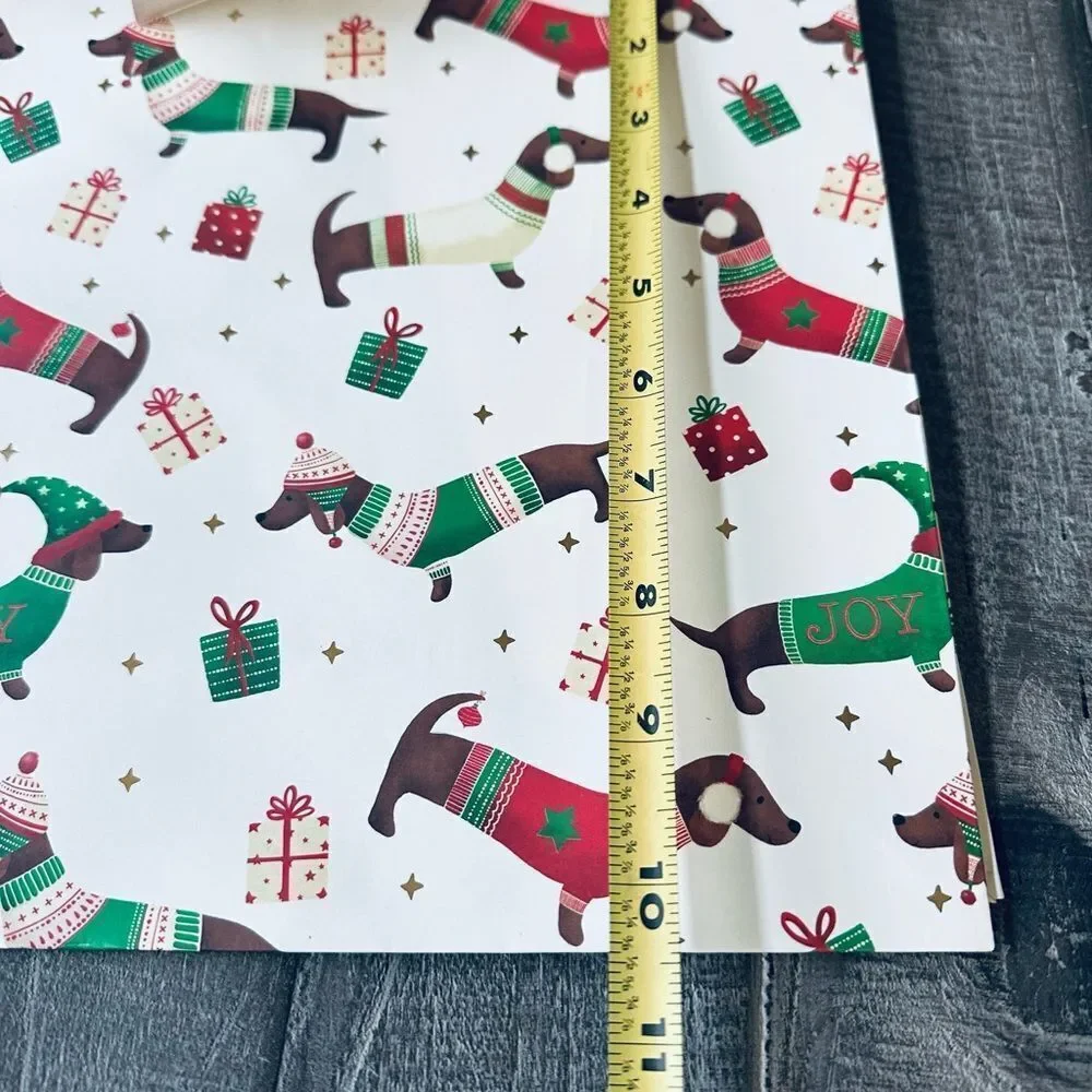 Christmas Dachshund Sweater Dog Holiday Gift Bags Set